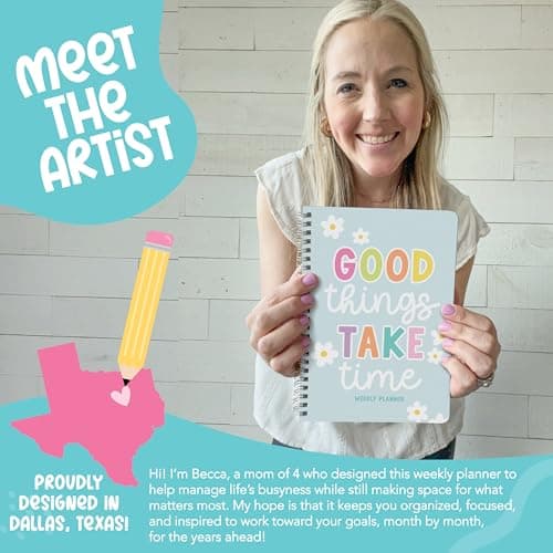 Undated Planner Weekly and Monthly - Spiral Undated Weekly Planner for Kids & Adults, Week Planners Habit Tracker, Goal Planners Notebook for Work, Agenda Planning Notebook - Thumbnail 2