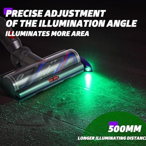 Bahuun Vacuum Cleaner Dust Display LED, Compatible with Dyson & All Vacuum Cleaners,Reveal Microscopic Dust & Illuminate Invisible Pet,Cat,Dog Fur,Vacuum Accessories Upgrade Vacuum Attachment (Purple) - Thumbnail 4