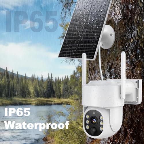 4G LTE Cellular Solar Security Camera Wireless Outdoor, No WiFi Solar Powered Camera, 360° Live View, 2K Color Night Vision, PIR Detection, 2-Way Audio, Motion Alert, Built in SIM Card, Easier to use - Thumbnail 3