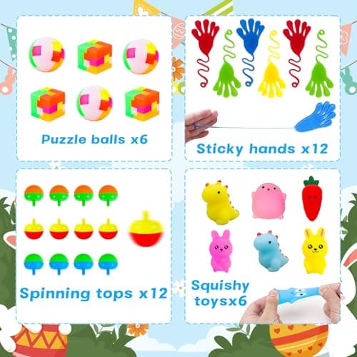 GOAUS Prefilled Easter Eggs with Toys 240 Pcs, 120 Eggs Truly Filled with 120 Small Toys, Pre-filled Easter Egg Hunt Stuffed Party Favors Basket Stuffers Prizes for Kids - Thumbnail 5