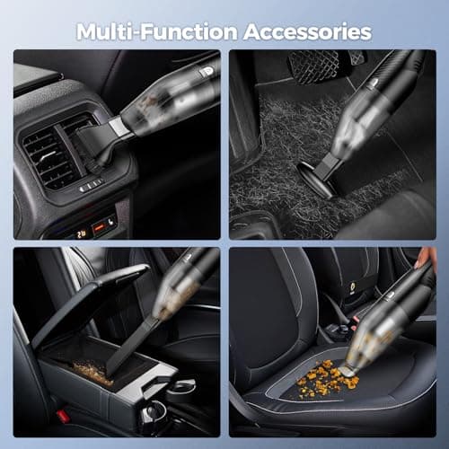Antaha Handheld Vacuum Cordless - Car Vacuum Cleaner with 11000Pa Powerful Suction,1.2lbs Lightweight, Type-C Charge, Multiple Accessories, Portable Hand Vacuum for Home, Pet and Car - Thumbnail 5