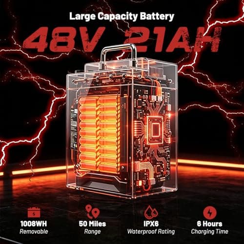 SYX MOTO ARC Electric Dirt Bike, 3000W Peak 36MPH Electric-Motorcycle with 48V/21AH Battery E-Bike, Full Hydraulic Brakes and Suspensions Mountain Off-Road E-Dirt Bike, for Teens & Adults (Silver) - Thumbnail 4