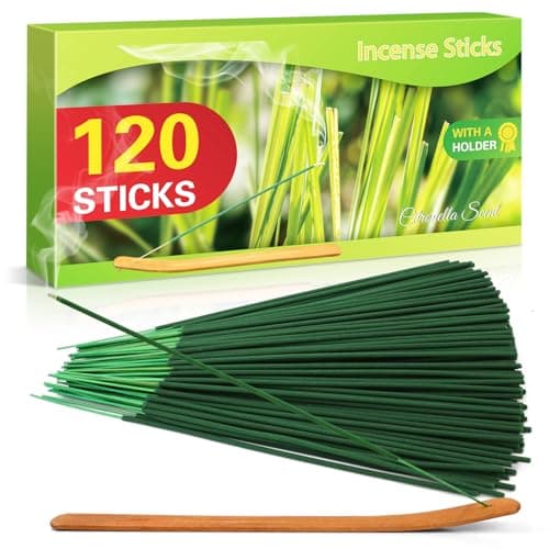 SCENTORINI Citronella Incense Sticks, 120 PCS Lemongrass Incense Sticks for Home, Outdoor, Garden, Patio Camping, Pool Side, Porches, Courtyards, Farms - Image 1