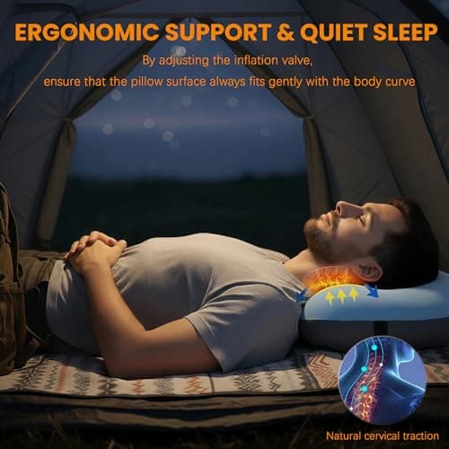 2 Packs Inflatable Neck Pillow for Beach Travel Camping Picnic Small Ultralight Cruise Ship Essentials Summer Vacation Must Have Travel Accessories Trip Necessities Stuff Thing Gift Supplies Gadget - Thumbnail 4