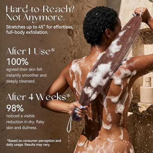CORATED African Net Sponge Authentic, Shower Loofah Exfoliating Bath Net Sponge with Knots, Body Scrubber for Women and Men Daily Use Body Care, Travel Portable Bath Accessories for Bathroom - Thumbnail 5