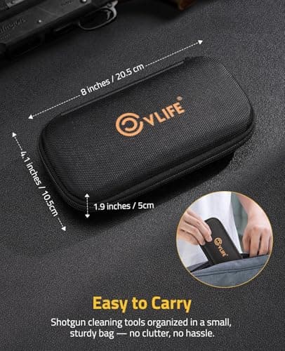 CVLIFE Shotgun Cleaning Kit for 12 Gauge, 20 Gauge, 410 Gauge– Gun Cleaning Kit with Bronze Bore Brushes, Cotton Mops, Cleaning Patches, Picks and Portable Case - Thumbnail 6