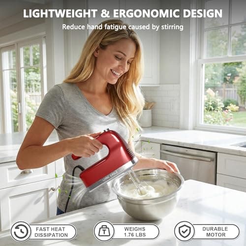 Lord Eagle 9-Speed Digital Hand Mixer Electric Handheld, 500W DC Motor - Thumbnail 6