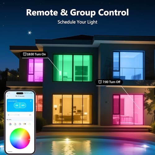 DAYBETTER Smart Light Bulbs, RGBCW Color Changing Smart Bulb Compatible with Alexa & Google Home,Preset Scene, Music Sync, A19 E26 2.4G WiFi Bluetooth Dimmable LED Bulbs, 60W Equivalent, 800LM, 6 Pack - Thumbnail 6