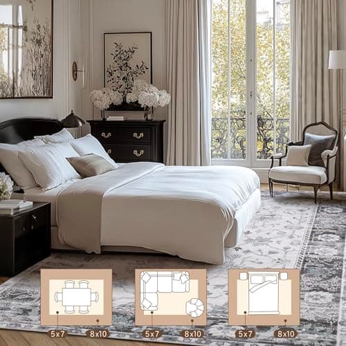 Voyantek 2x3 Area Rugs for Living Room,Ultra Soft Faux Wool Rugs for Bedroom,Dining Room,Non-Slip Backing Washable Rugs,Stain Resistant Home Decor Rug (Grey, 2' x 3') - Thumbnail 6