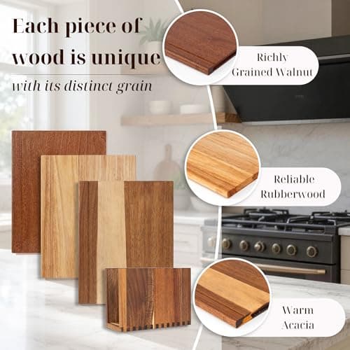 Book Cutting Board Set with Wooden Stand-Wooden Kitchen Cutting Boards That Look Like Books for Vegetables Cheese Meat, Chopping Board Gift Set for Home Cooks & Kitchen Decor - Thumbnail 4