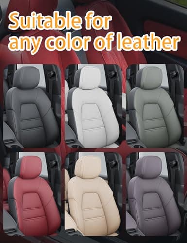 Kingvo Car Leather Conditioner, Leather Protector Repair Kit Car Interior Polish Care for Couch Vinyl Purses Boot Furniture Auto Upholstery,10 OZ - Thumbnail 6