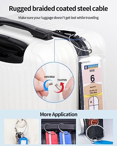 NTONPOWER Cruise Luggage Tags Holders With Steel Loops - Clear Waterproof Document Tags for Royal Caribbean & Celebrity Cruise Ships - Thumbnail 5