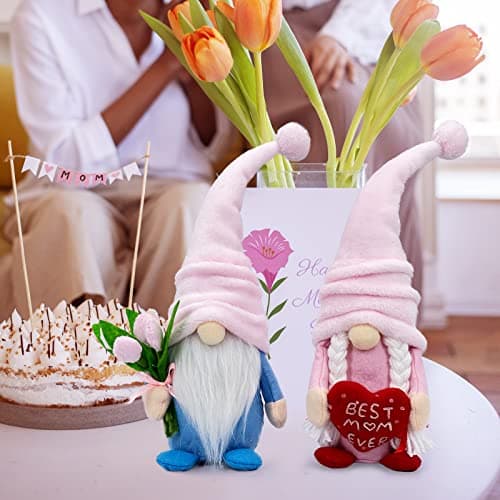 Lovinland Mothers Day Decorations - Gnomes Decor for Mother's - Best Ever Christmas Birthday Gifts for Mom Who Have Everything from Daughter, Son - Valentines Anniversary Day Gifts for Mama & Father - Thumbnail 6