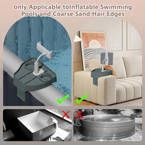 Ptazucv Spa Gift Set - Hot Tub Tray with Adjustable Phone Holder, Hot Tub Accessories, Perfect for Relaxation in Inflatable Hot Tub/Pool, Unique Gifts for Women, Mom and Parents - Thumbnail 6