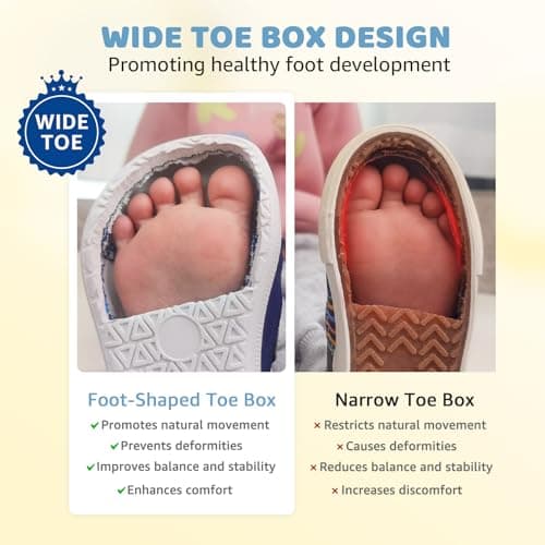 STQ KIDS Baby Girls Walking Shoes Wide Toe Box Toddler Barefoot Tennis Shoe Cute Infant Babies Sneaker Soft First Walker Non-Slip Mid Top Ankle Support Beige White 2-2.5 Years Toddler Size 7 US - Thumbnail 4
