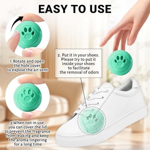 STRN Sneaker Deodorizer Balls 8 Packs Cotton Scent Shoe Odor Elimination, Scented Plastic Ball, Long-lasting Freshness Shoe Deodorizer for Sneakers Gym, Bags, Cars and Small Spaces - Thumbnail 3