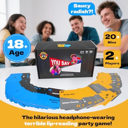 ATG You SAY I Speculation - 2026 New Sorry Board Game Lip Reading Party Fun Games for Adults, The Headphone Challenge TikTok Popular Card Game for 18+ Years Old (2+ Players) - Thumbnail 3