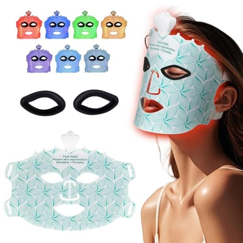 Red Light Mask for Face Women - 7 Colors Red Light Face Mask, Face Mask Skincare at Home, Cordless Device, Skin Care Mask Suitable for Women - Image 1