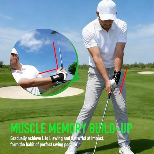 GAIARENA Golf Training Aid Wrist Hinge Trainer Brace, Effective Golf Swing Training Aids, Correct Wrist Angle Swing Posture & Develop Muscle Memory for Beginner (Right Handed Golfers)【Patent Pending】 - Thumbnail 3