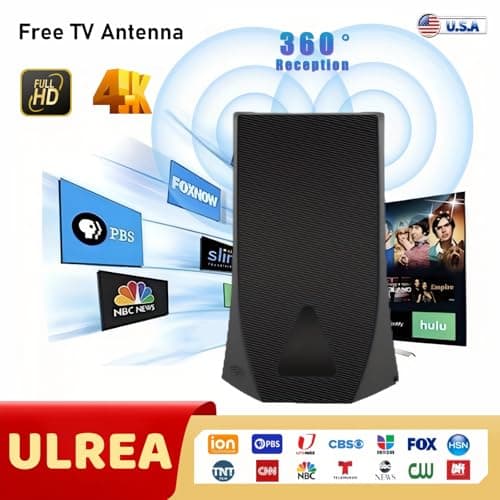 TV Antenna for Smart TV Indoor – Dual Mode Amplified TV Antenna, 4K 1080P Indoor Antenna with Adjustable Gain Switch, Light Magnetic Base, Signal Booster, Free Local Channels - Thumbnail 2