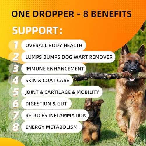 Turkey Tail Mushroom for Dogs - 3000mg Plus Formula Turkey Tail Probiotic + 10 Vitamins for Immune & Skin Lipoma, Wart, High Potency Liquid Mushrooms for Dogs with Turmeric - Vet Formulated - Thumbnail 3