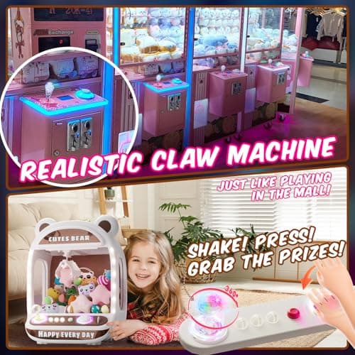 Skirfy Claws Machines for Kids,Unicorns Toys for Girls Age 6+,Mini Vending Machines with Squishyes Fidgets Toys,Candy Dispenser Machines,Claws Game, New Years Birthday Gifts - Thumbnail 5