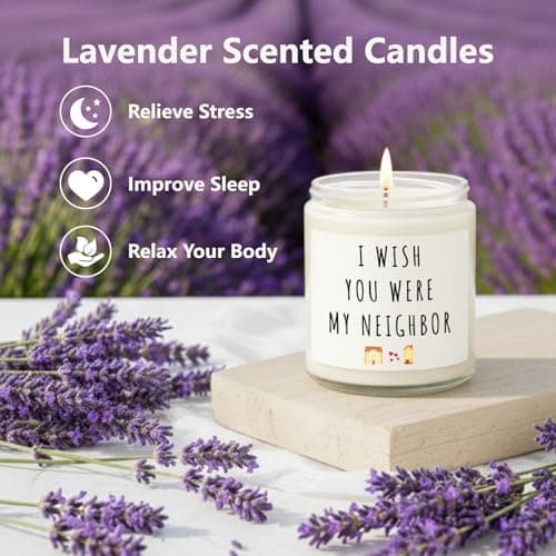 Candles Gifts for Women, Birthday Gifts for Women, Unique Friendship House Warming Gift for Womens, Best Friend, Sister, Bestie, Funny Lavender Scented Candle with Replaceable Stickers - Thumbnail 2