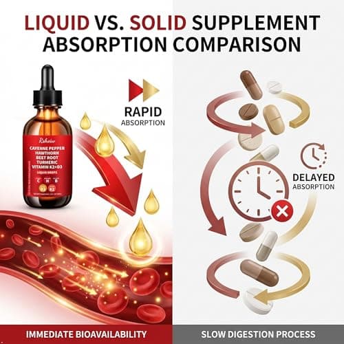 Cayenne Pepper Drops Supplement Liquid with Hawthorn Berry, Vitamin D3 K2, Turmeric Curcumin, Beet Root, Ceylon Cinnamon Vegan- Friendly - 60ml - Thumbnail 3