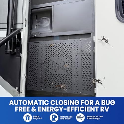 RVSNAIL 2-in-1 Aluminum RV Screen Door Handle Grab Bar with Automatic Closer, 16.5" Push Pull Bar, Adjustable Tension, Easy Install, Works with Most RV Camper Travel Trailer, Black - Thumbnail 2