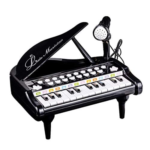 Love&Mini Toddler Piano - 24 Keys Black Baby Piano Toys with Microphone, Birthday Gifts for 3+ Year Old Girls and Boys - Image 1
