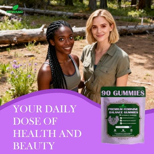 DEWANG Premium Feminine Balance Gummies for Women’s - Immune Support& PH Balance - Vegan, Gluten-Free - Grapes Flavor, 90 Count 45 Servings (2, Grape) - Thumbnail 4