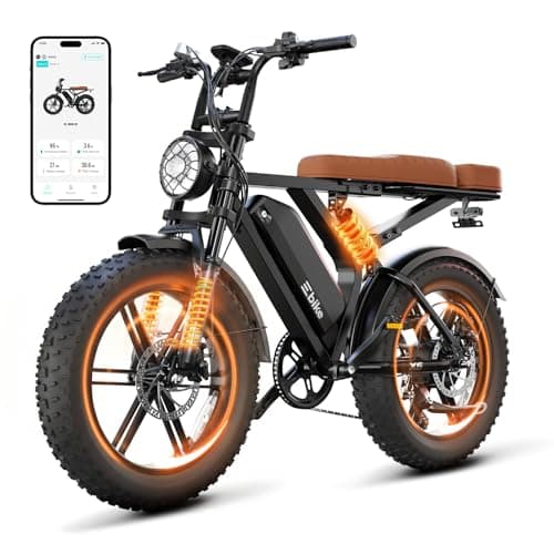 SISIGAD Electric Bike for Adults, Peak 1500W Motor Ebike, 30 MPH 65 Miles, Fat Tire 20" Retro E Bike, 48V 15Ah Removable Battery, 7-Speed for City Commuting, Off-Roading, Mountain, UL 2849 Certified