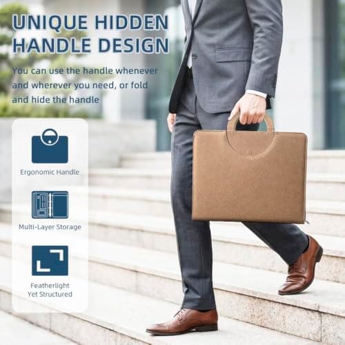 BRAVE ELK Zippered Padfolio Portfolio Binder, 40 Sleeves & Tablet Holder Case - Thumbnail 3