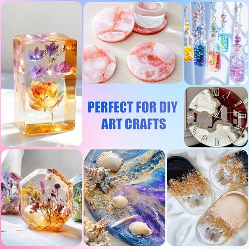 ProKKUV Epoxy Resin Kit, 32OZ Crystal Clear Resin Epoxy, Bubble Free, No Yellowing, UV Resistant, Food Safe, Easy Mix 1:1 for DIY Crafts Resin Jewelry Making(16OZ x 2) - Thumbnail 5