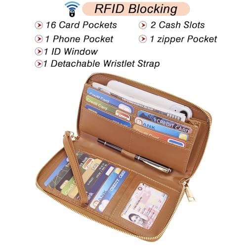 YZAOLL 15.6 Inch Laptop Tote Bag for Women,Water-resistant Vegan Leather with Anti-Scratch Padded Sleeve,Lightweight Multi-Pocket Work Bag for Business Travel,College,Office Essentials,Brown - Thumbnail 6