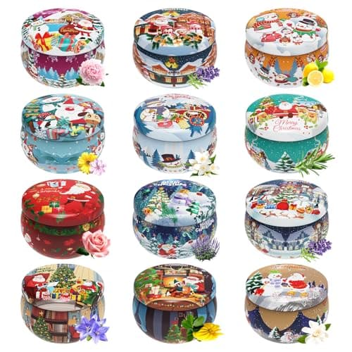 Christmas Gift Sets, Primevolve Scented Candles of 12 Bulk Home Aromatherapy Candles with Fragrances, Gift for Women, Candlelight Dinner Spa Bath - Image 1