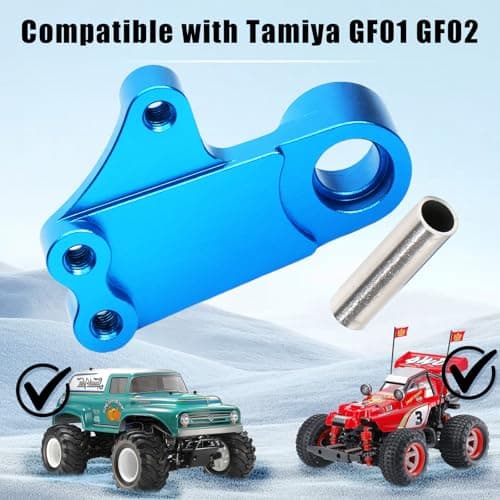 Aluminum Steering Arm for Tamiya GF01/GF02, Direct Replacement for #54588, Precision CNC Alloy Steering Upgrade for Enhanced Durability & Performance - Thumbnail 3