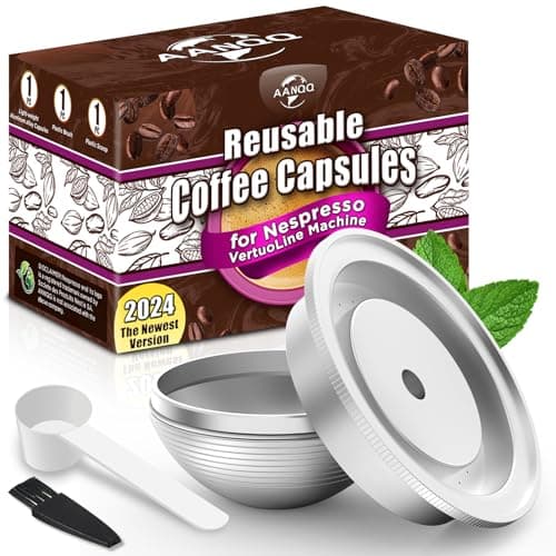 AANQQ Reusable Vertuo Pods for Nespresso: Lightweight Machine-Friendly Metal Coffee Capsule - SGS Tested Refillable 2.4OZ Espresso Pod for Nespresso Vertuo & Vertuo Plus, Not for Vertuo Next/Pop - Image 1