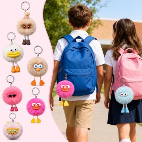 HLXGFCAI PreFilled Easter Eggs with Plush Toys Keychains Easter Egg Fillers Filled Easter Egg Stuffers Egg Hunt Cute Keychain Easter Basket Stuffers Party Favors for Kids Boys Girls - Thumbnail 5