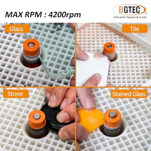 BGTEC Diamond Grinder Bit Head Tools - Stained Glass Tools (Set of 3) - Thumbnail 3