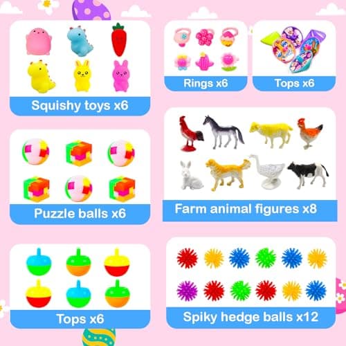 Beanumerous Easter Eggs Truly Filled 240 Pcs for Egg Hunt, 120 Prefilled Easter Eggs Stuffed with 120 Small Toys, Kids Party Favors Basket Stuffers - Thumbnail 4