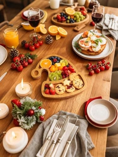 AYWVRBST Cheese Board, Fruit Candy Plate, Fruit Plate, Cutting Board (Tree) (Hat) - Thumbnail 3