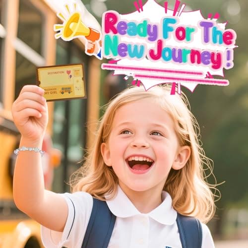ELGLIM First Day of School Bracelet, First Day of Preschool Kindergarten 1st Grade 2nd Grade School Gift, Nice Back to School Gifts for Daughter Niece Granddaughter, Heart Bracelet with 2 Keychains and 2 Gretting Card. - Thumbnail 6