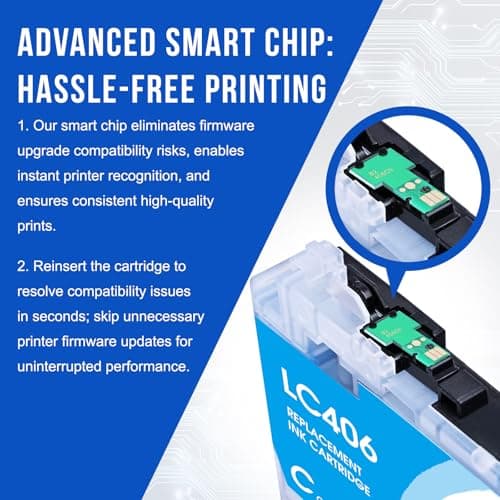 Starink LC406 406XL Ink Cartridges Replacement for Brother 406 Ink Cartridge 406XL Work with Brother MFC-J4335DW MFC-J5855DW MFC-J6555DW MFC-J4535DW MFC-J6955DW MFC-J4345DW MFC-J5955DW (4 Pack) - Thumbnail 4