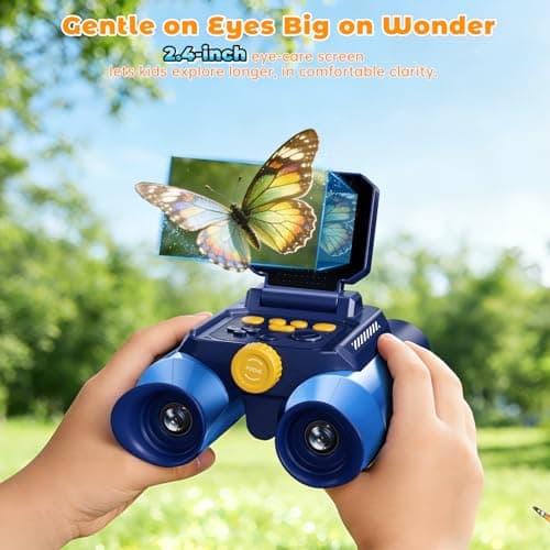 Binoculars for Kids with Night Vision - 48MP FHD Digital Camera Binoculars STEM Toy with 2.4" IPS Screen, 10X Optical Zoom, Rechargeable for 4-12 Years Old Boys & Girls, Outdoor Camping Birthday Gifts - Thumbnail 5