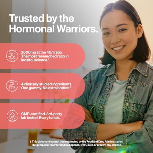 kindnature Myo-Inositol & D-Chiro Inositol Gummies with Vitamin D & Folate - Ideal 40:1 Ratio - 30 Day Supply - Thumbnail 5