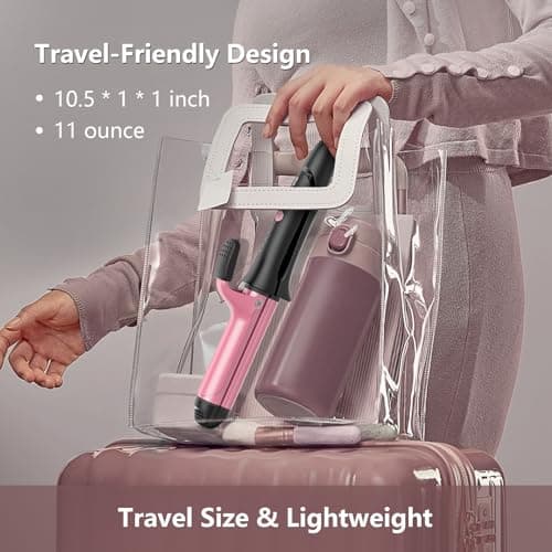 Valentine's Day Gift for Her: 2-in-1 Curling Iron & Straightener with Ceramic & Argan Oil, 30s Fast Heat, 3 Temp Settings (325-410°F), Auto Shut-Off, Dual Voltage 110-240V Travel Hair Styler for Women - Thumbnail 2