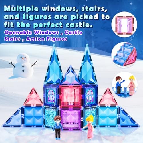 Soyee Diamond Magnetic Building Blocks - Princess Toys for 3-8 Year Old Girls & Boys - 3 4 5 6 Year Old Girl Birthday Xmas Present - Thumbnail 4