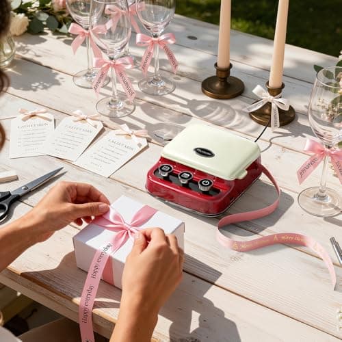 Phomemo P15 Ribbon Label Printer, Custom Text/Icon Mini Bluetooth Portable Label Maker Machine with Tape for Gift Wrap, Mother’s Day Decorations, Cloth Tag, DIY Crafts, Wedding Bouquets, Printer Trays - Thumbnail 3