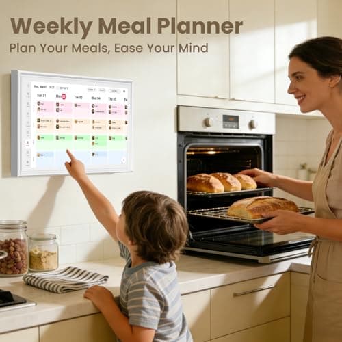 15.6 Inch Digital Calendar Wall Touch Screen, Smart Family Calendar & Chore Chart for Kids, 1080P Full HD Electronic Planner, Digital Picture Frame, Wall & Desk Mountable - Thumbnail 5